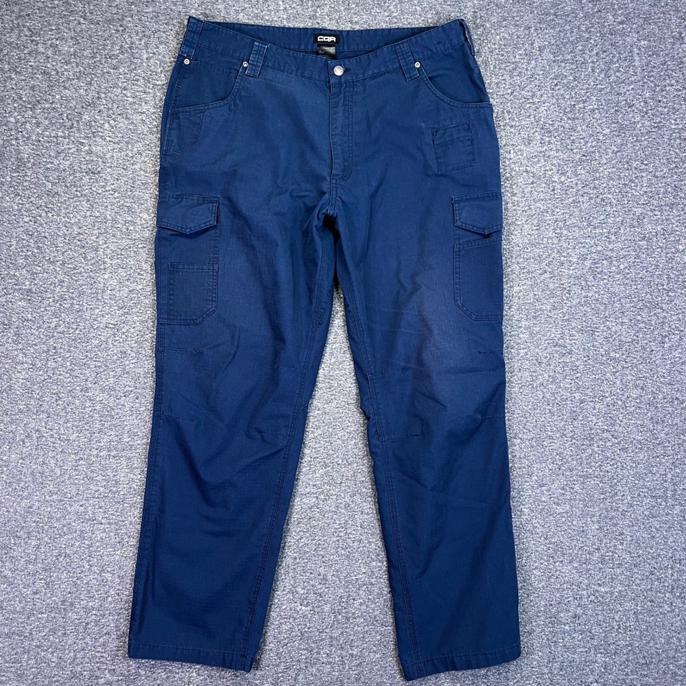 CQR Tactical Cargo Pants‎ Mens 38x30 Navy Blue Ripstop Workwear Outdoor Utility